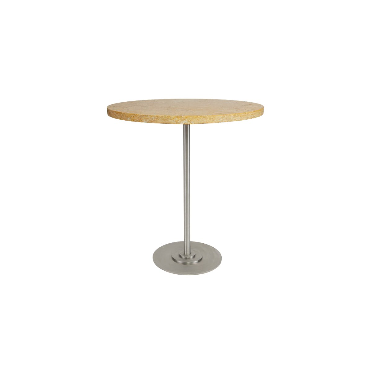 Table 57 - Yellow Limestone / Stainless Steel - Ø70 Dining Tables by Frama