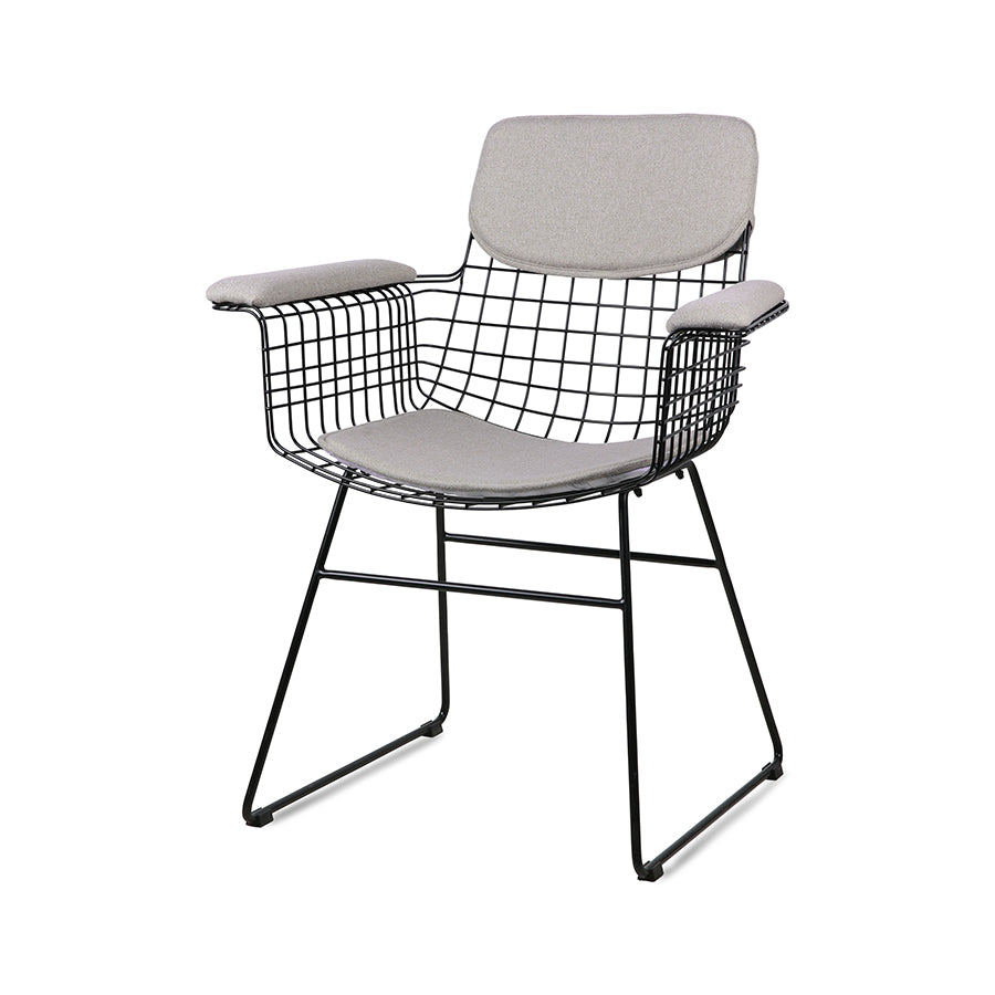 Wire Armchair Sitzkissen Grau