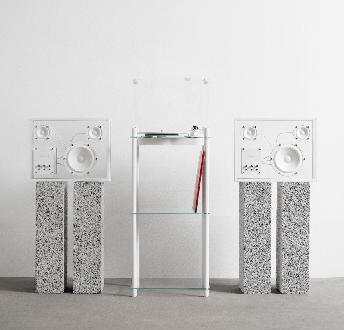 Transparent Turntable Stand - White Turntable by Transparent