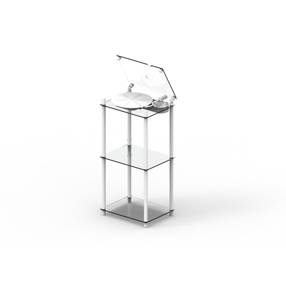 Transparent Turntable Ständer - Weiß