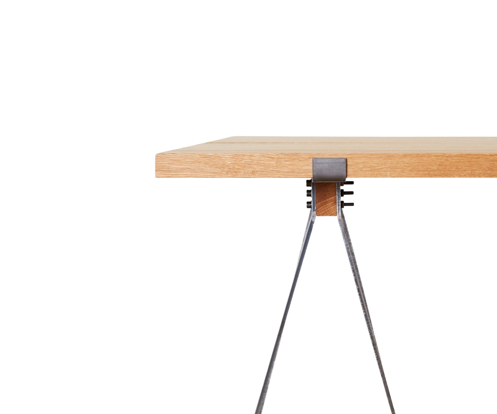 Trestle Table - Blackened Steel / Oak Planks Dining Tables by Frama