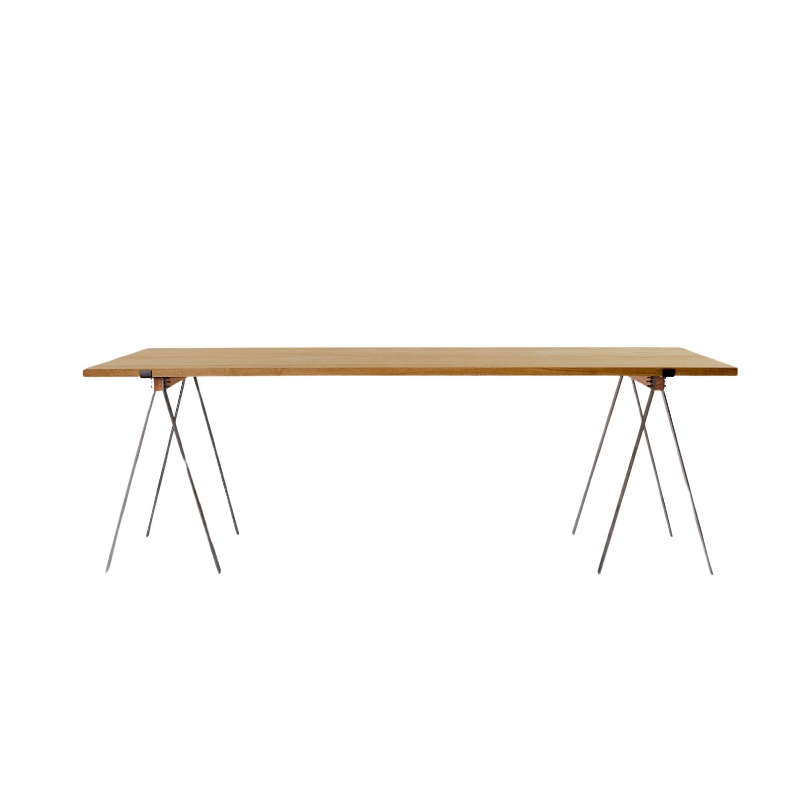 Trestle Table - Blackened Steel / Oak Planks Dining Tables by Frama