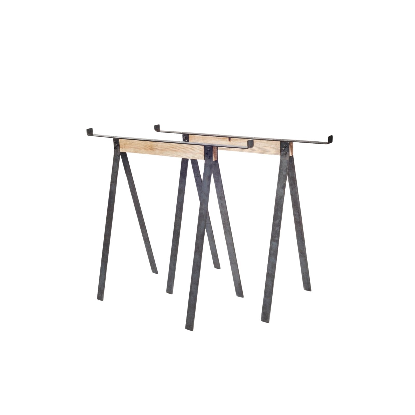 Trestles - Blackened Steel / Oak Dining Tables by Frama