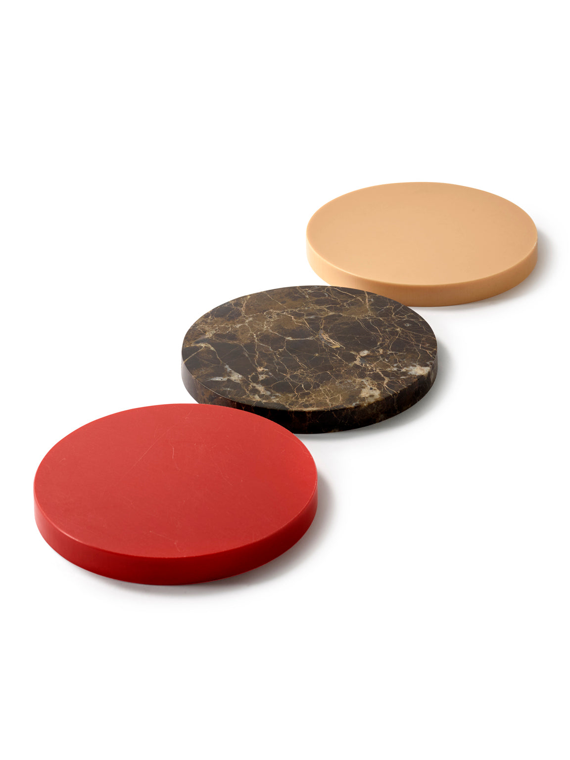 Three Circles Rot Braun Rosa 