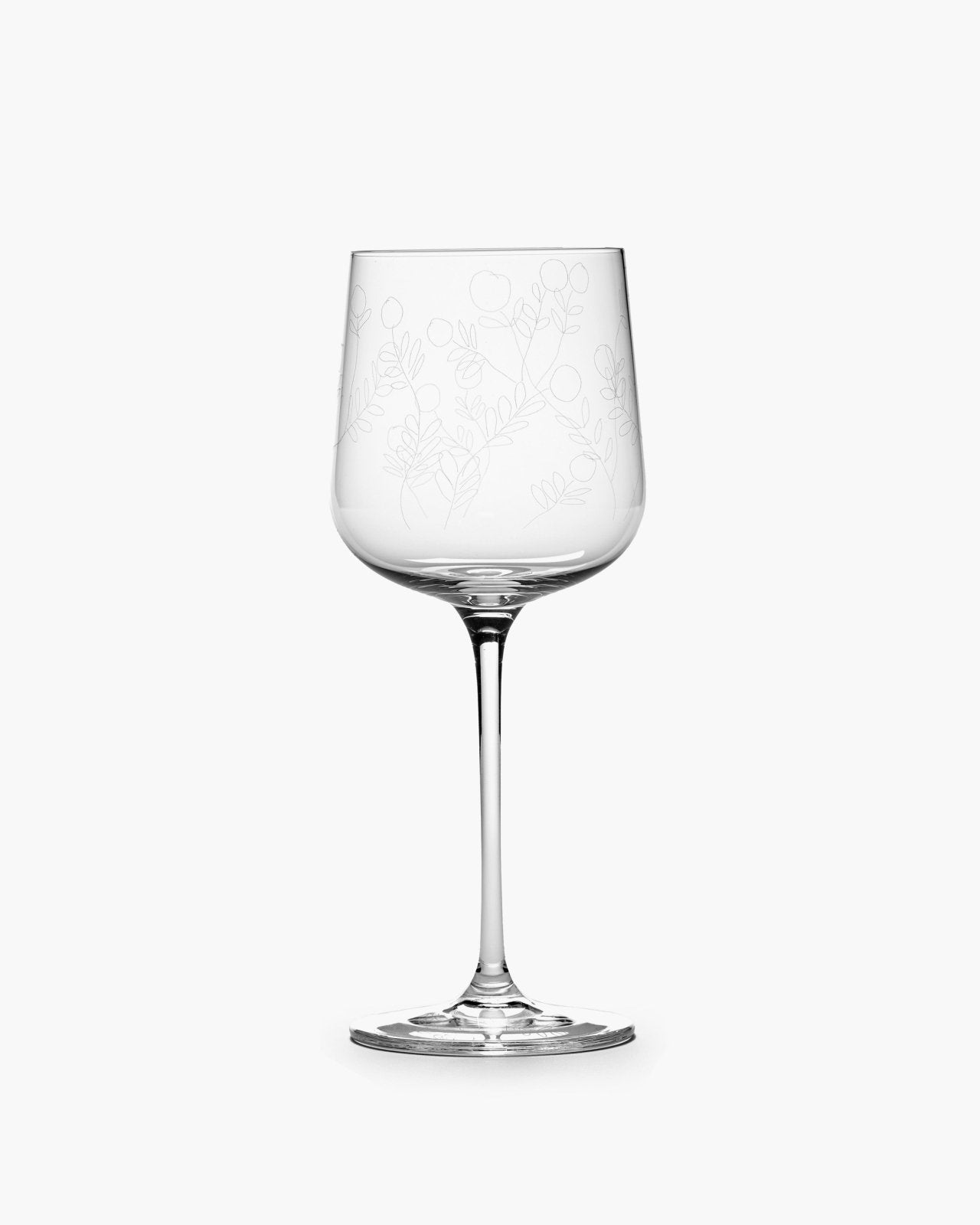 White Wine Glass 4 - Set - Mirtillo Tea Midnight Flowers Geschirr by Serax x Marni