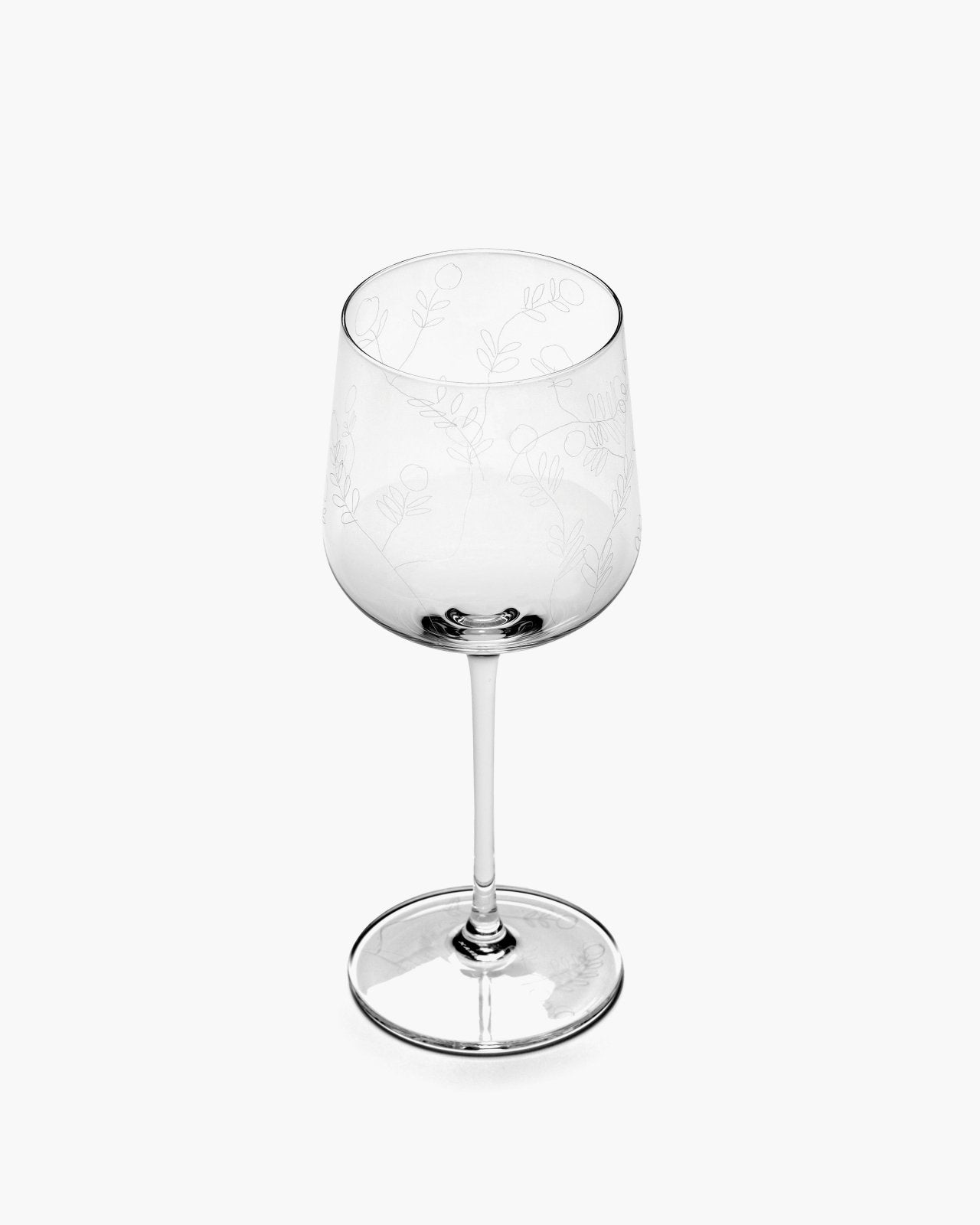 White Wine Glass 4 - Set - Mirtillo Tea Midnight Flowers Geschirr by Serax x Marni