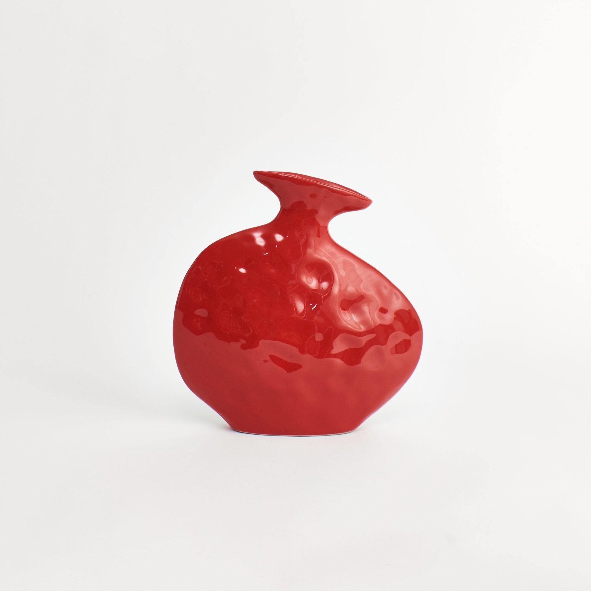 Flat Vase - Rot