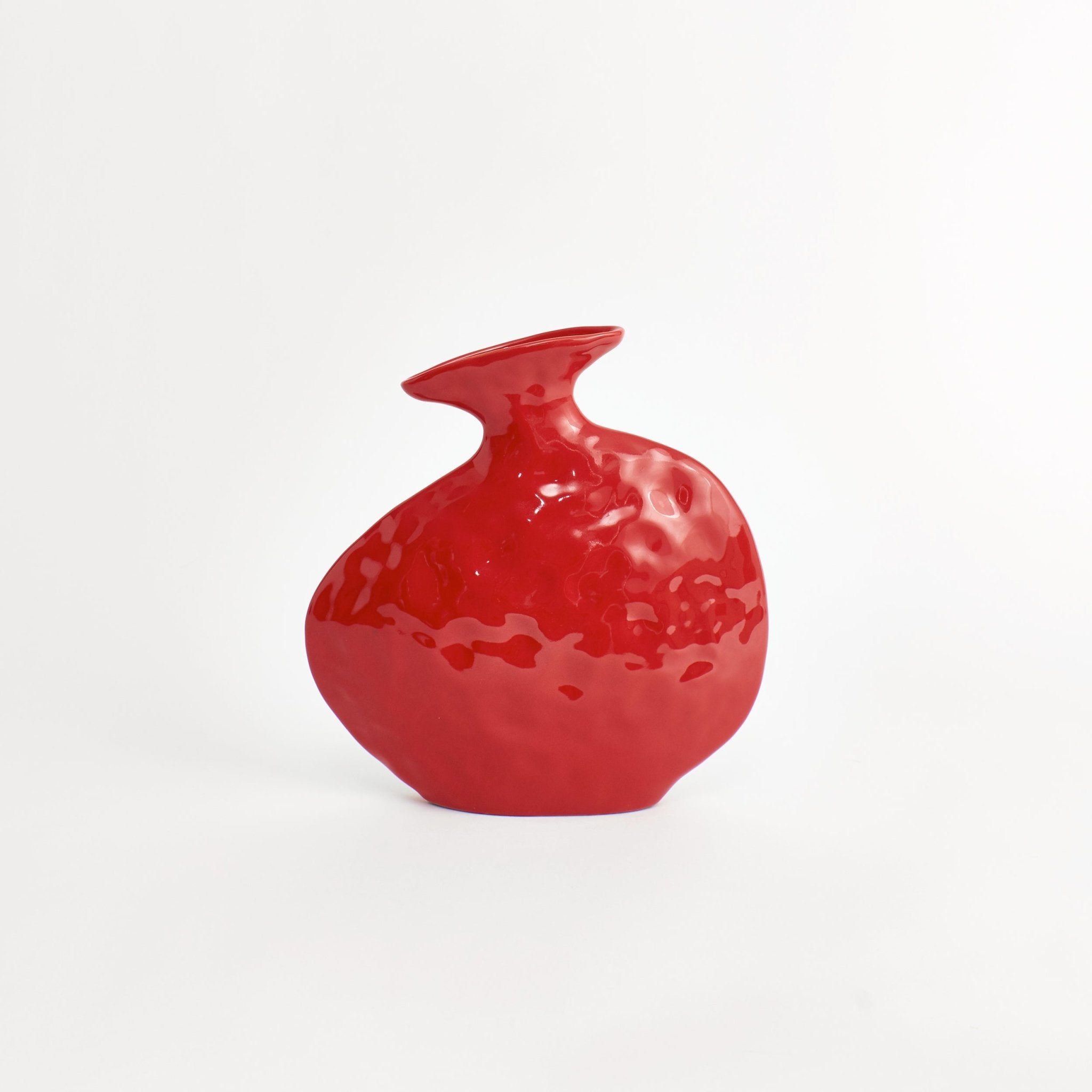Flat Vase - Rot