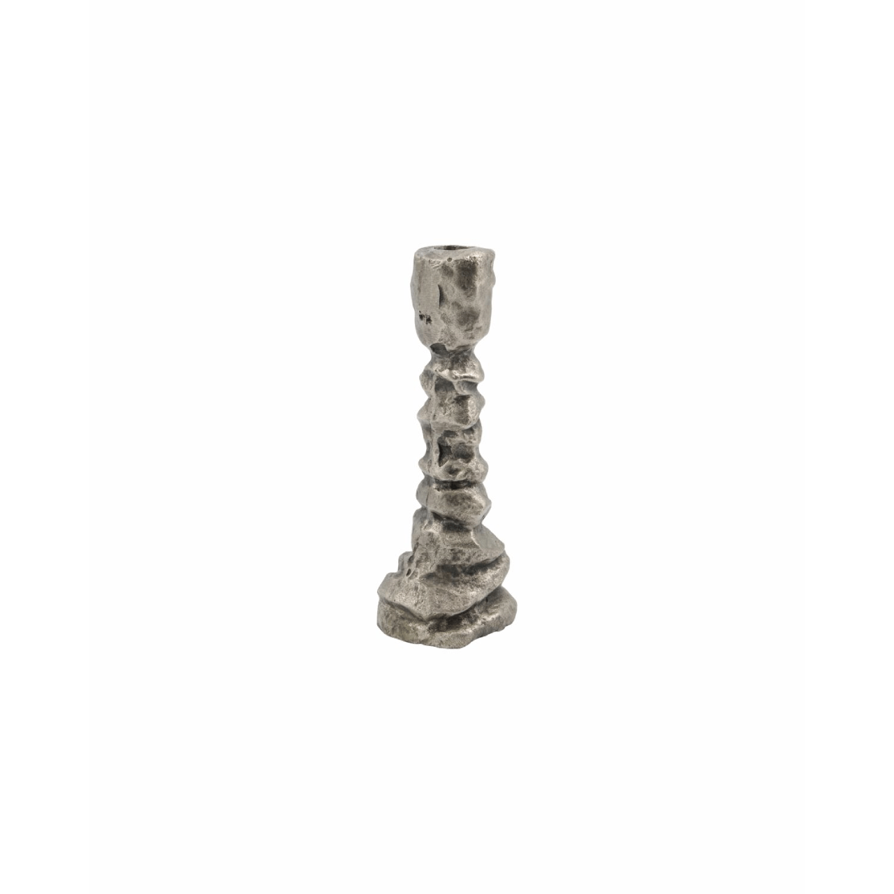 Candlestick - Raku Small - Antique silver candlestick by House Doctor