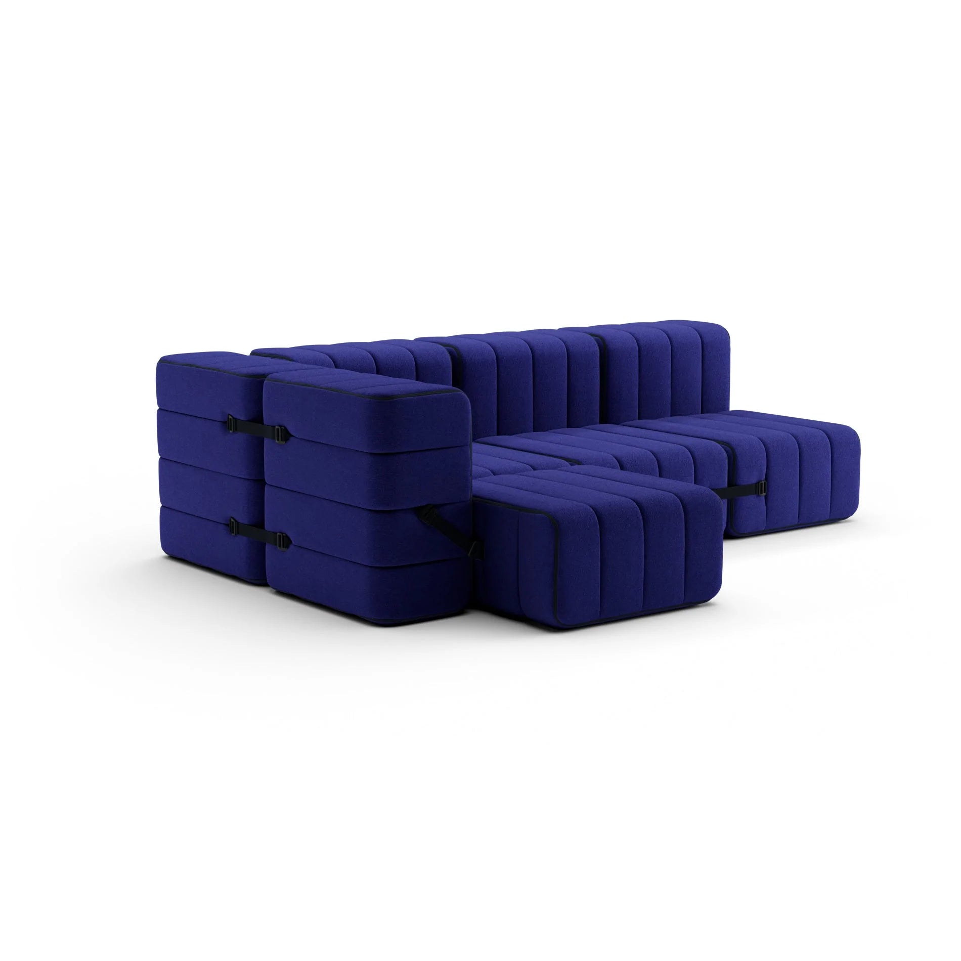 Modular sofa system Curt - Jet Blue Sofas by Ambivalenz