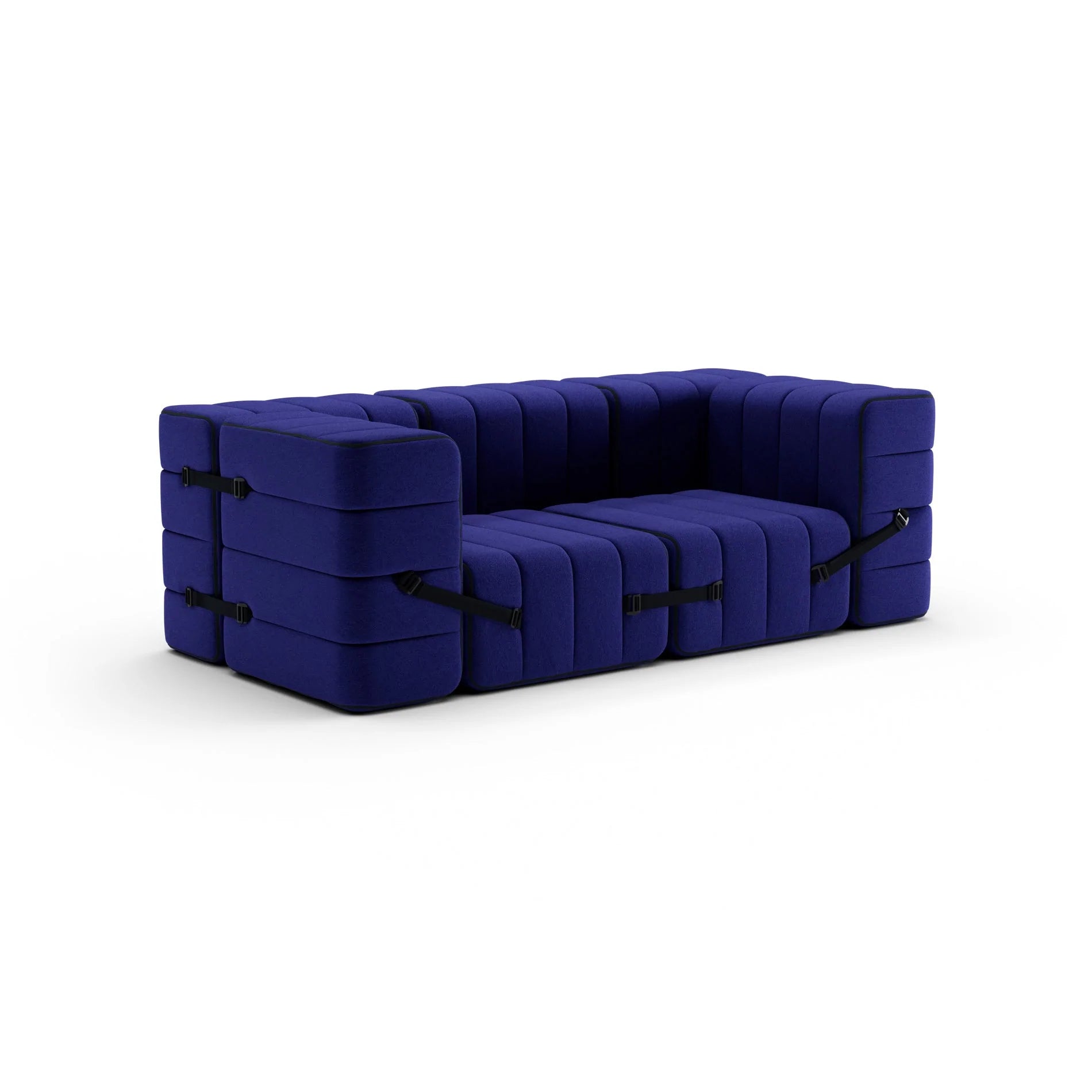 Modulares Sofa-System Curt - Jet Blau Sofas von Ambivalenz