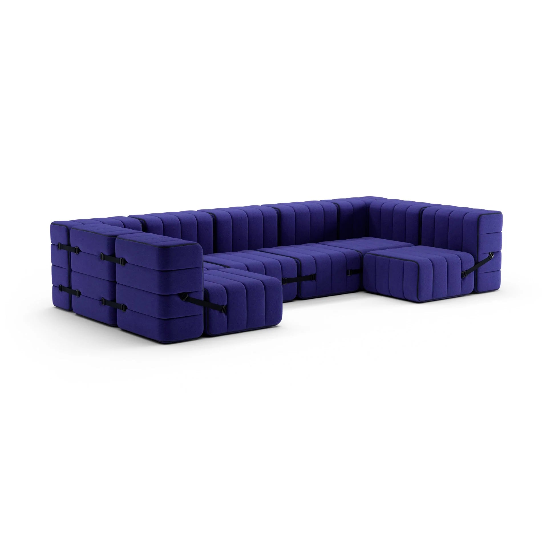 Modular sofa system Curt - Jet Blue Sofas by Ambivalenz