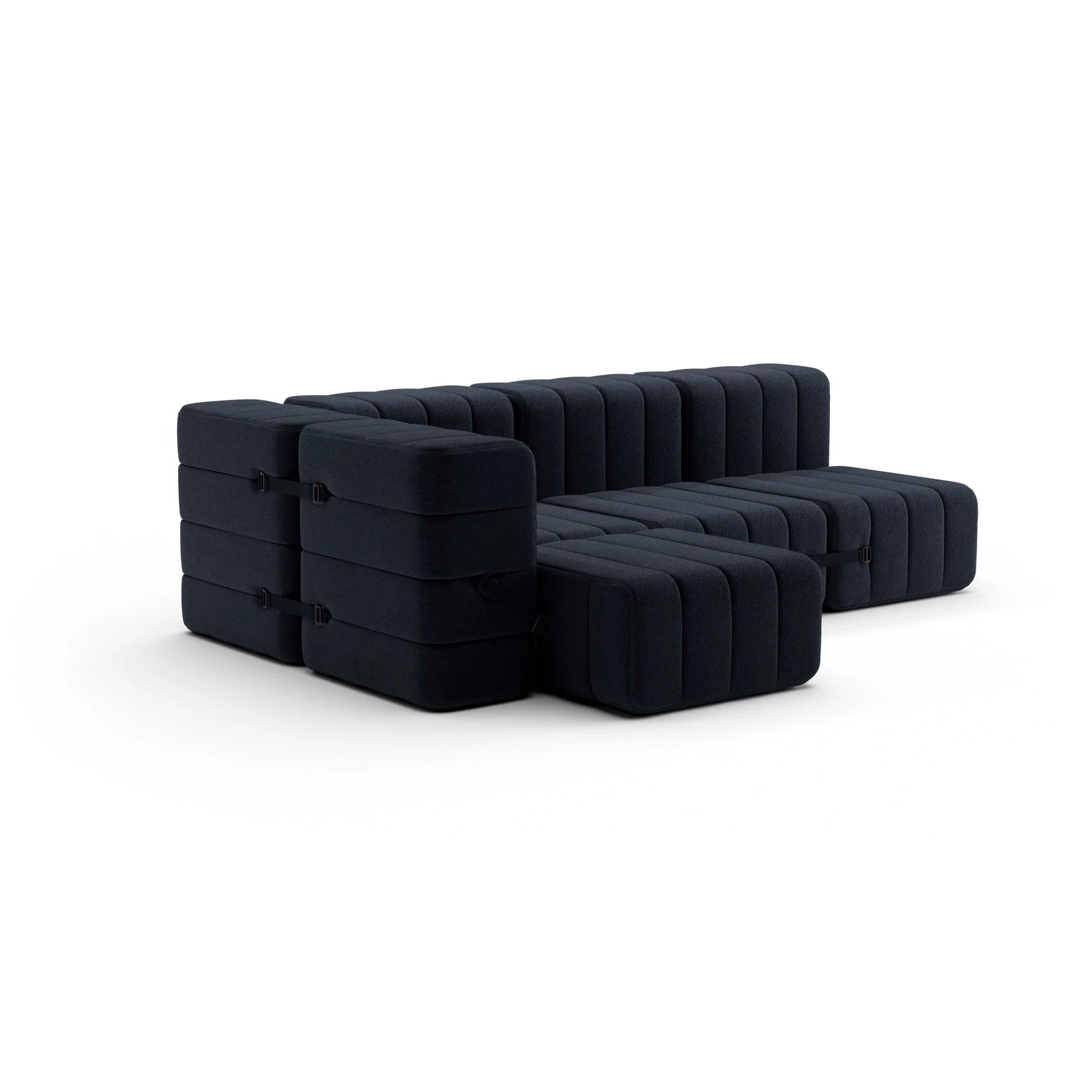 Modular sofa system Curt - jet dark grey