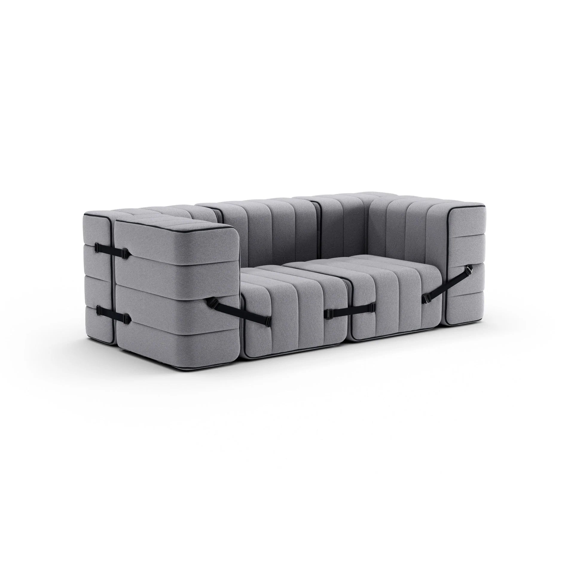 Modulares Sofa-System Curt - Jet Grau