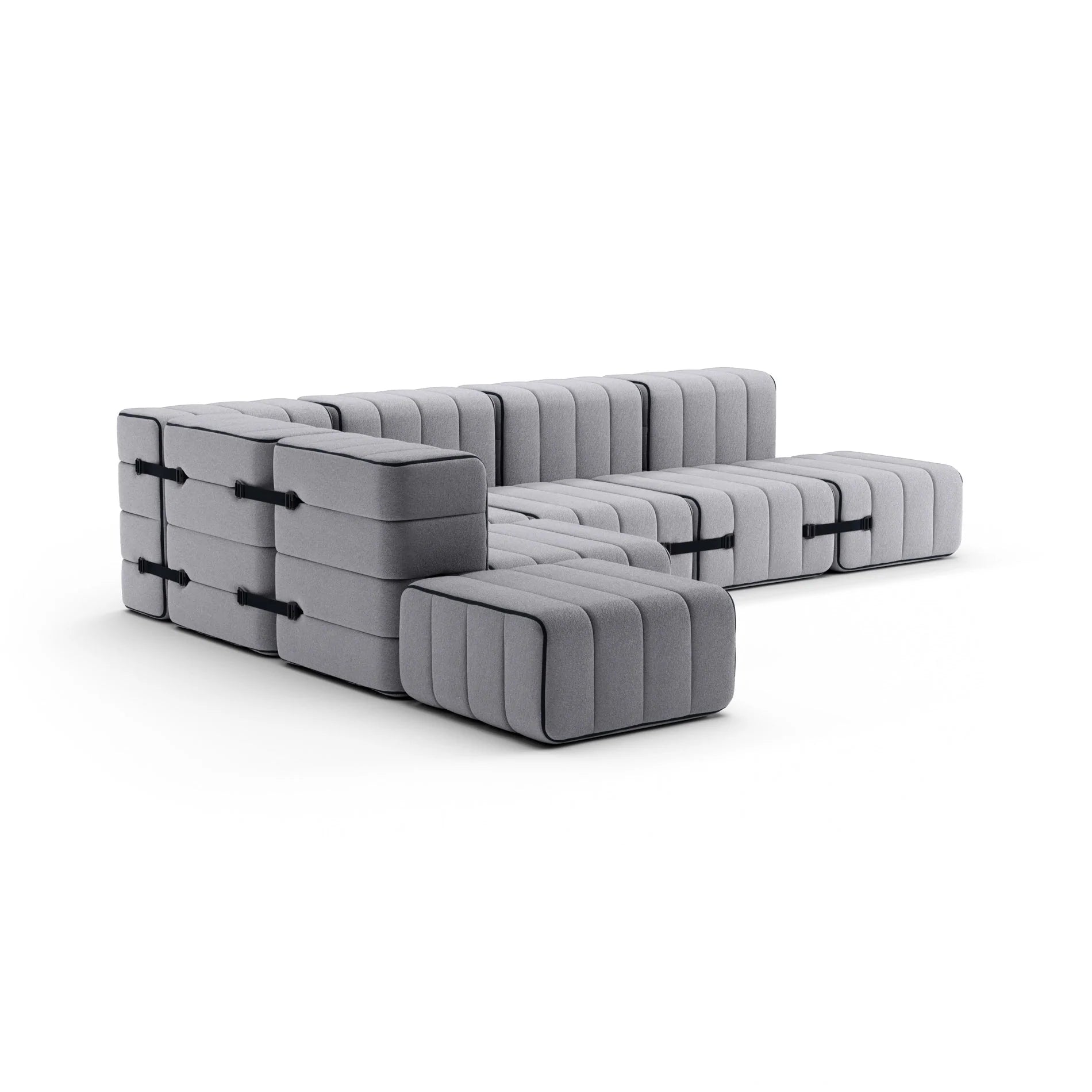 Modulares Sofa-System Curt - Jet Grau