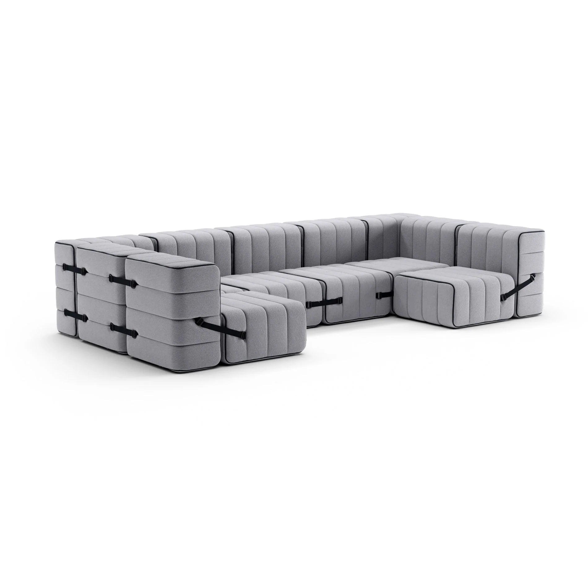 Modulares Sofa-System Curt - Jet Grau Sofas von Ambivalenz