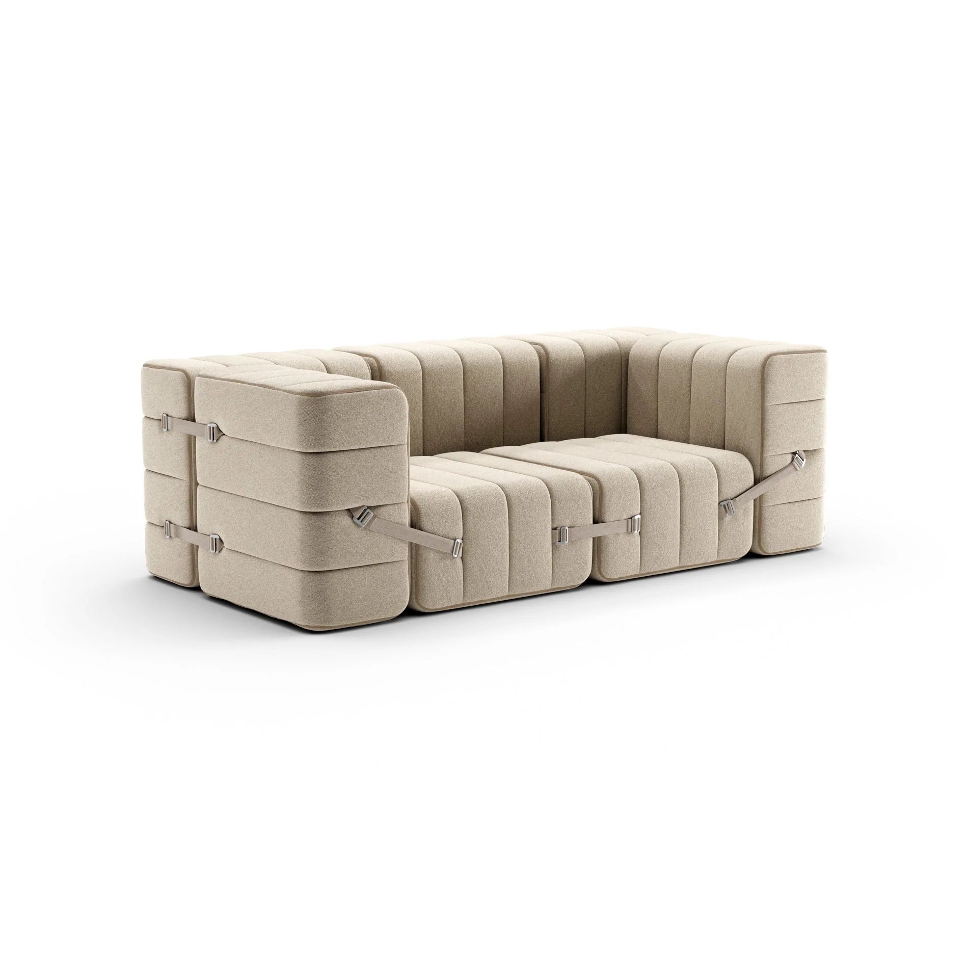 Modulares Sofa-System Curt - Jet Grau / Beige Sofas von Ambivalenz
