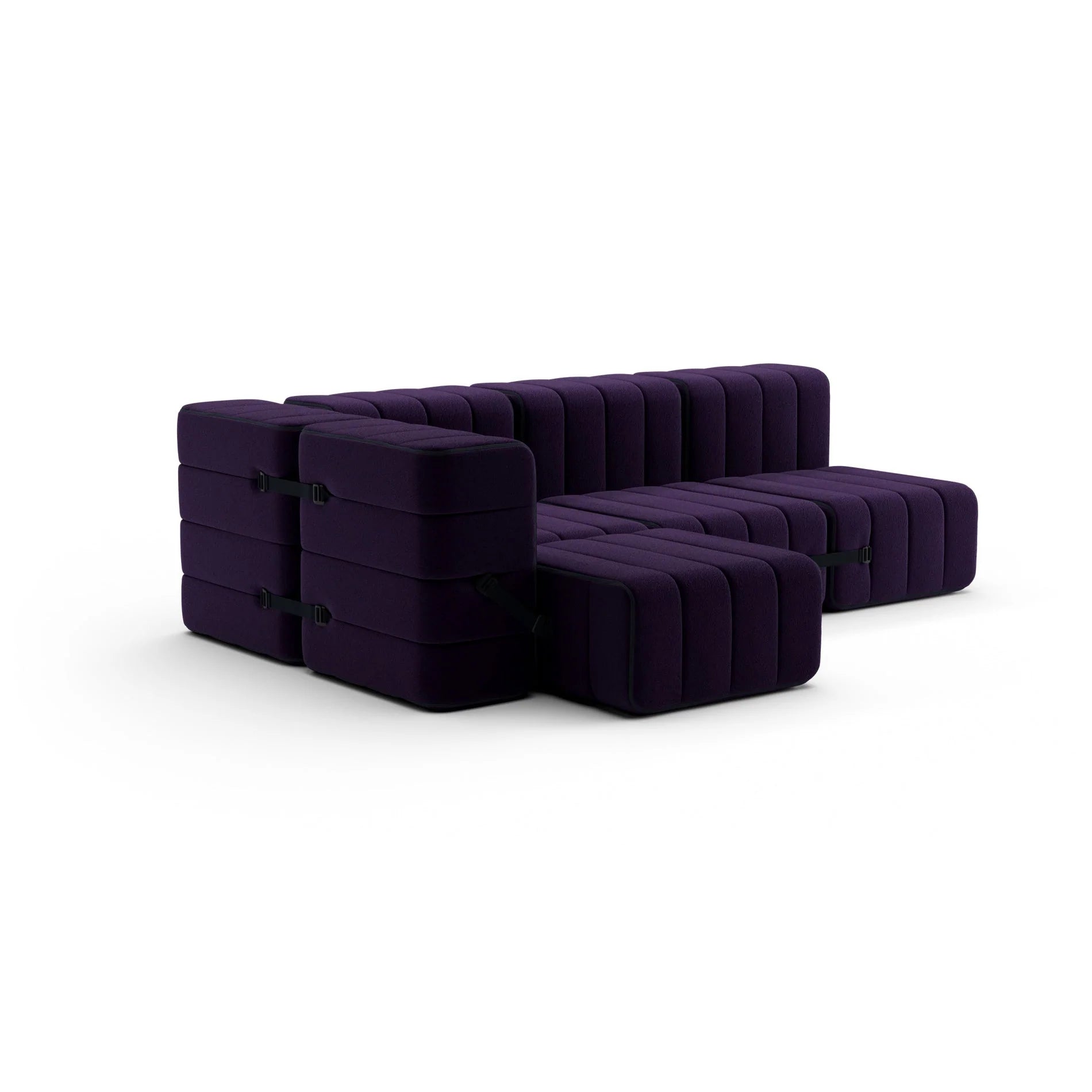 Modulares Sofa-System Curt - Jet Lila Sofas von Ambivalenz