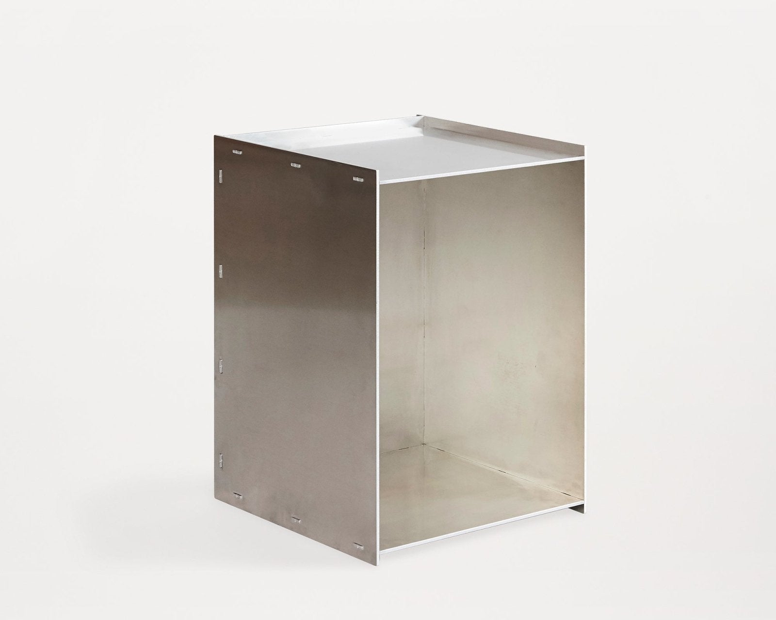Rivet Box Table - Side table, aluminum side table by FRAMA