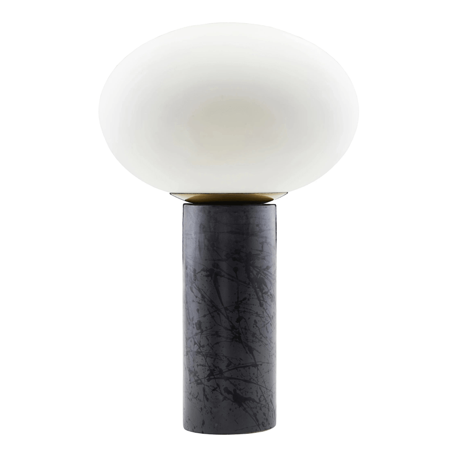 Tischleuchte - Opal - Weiß schwarz